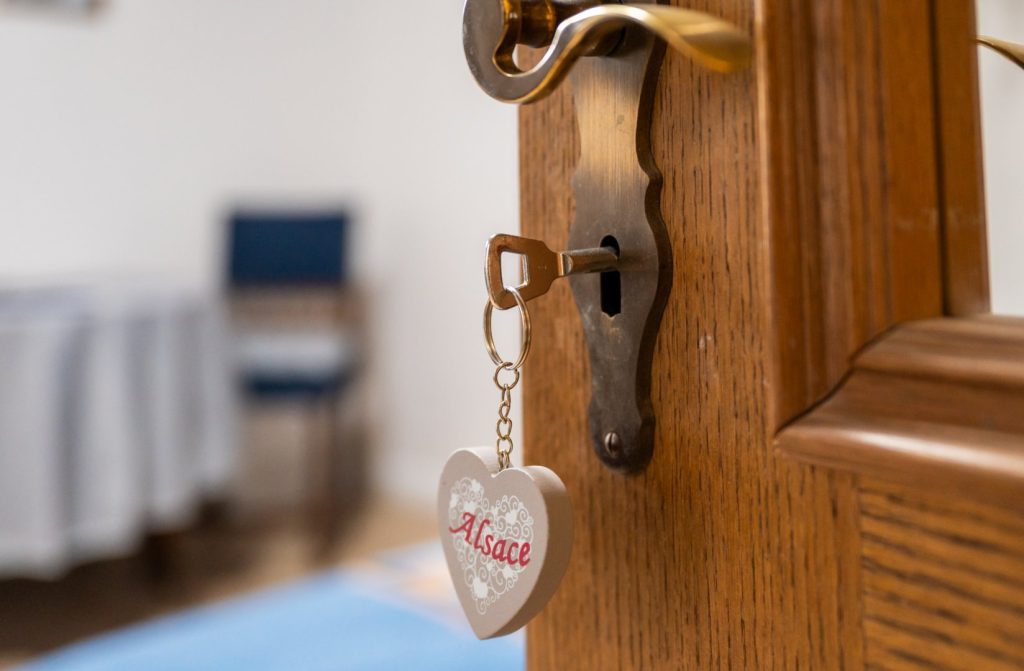 entrée de la chambre bleue